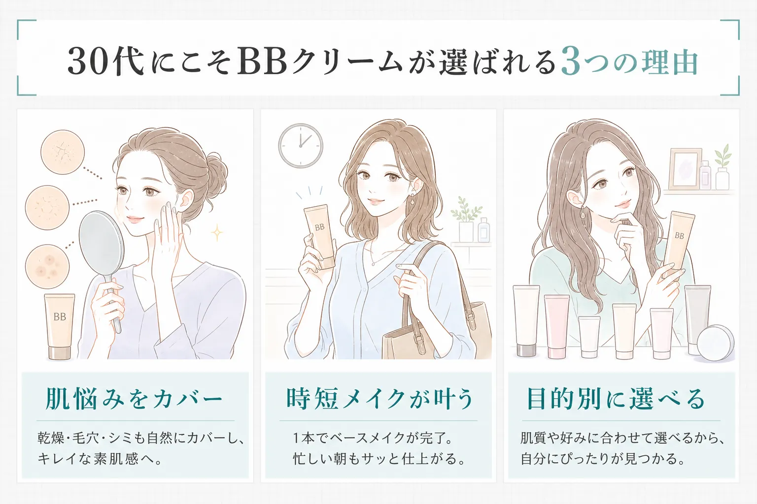 30代にこそ選ばれるBBクリーム!3つの理由