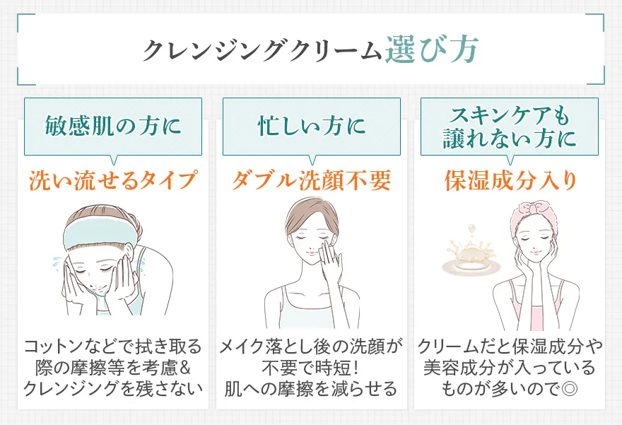 クレンジングクリームの選び方