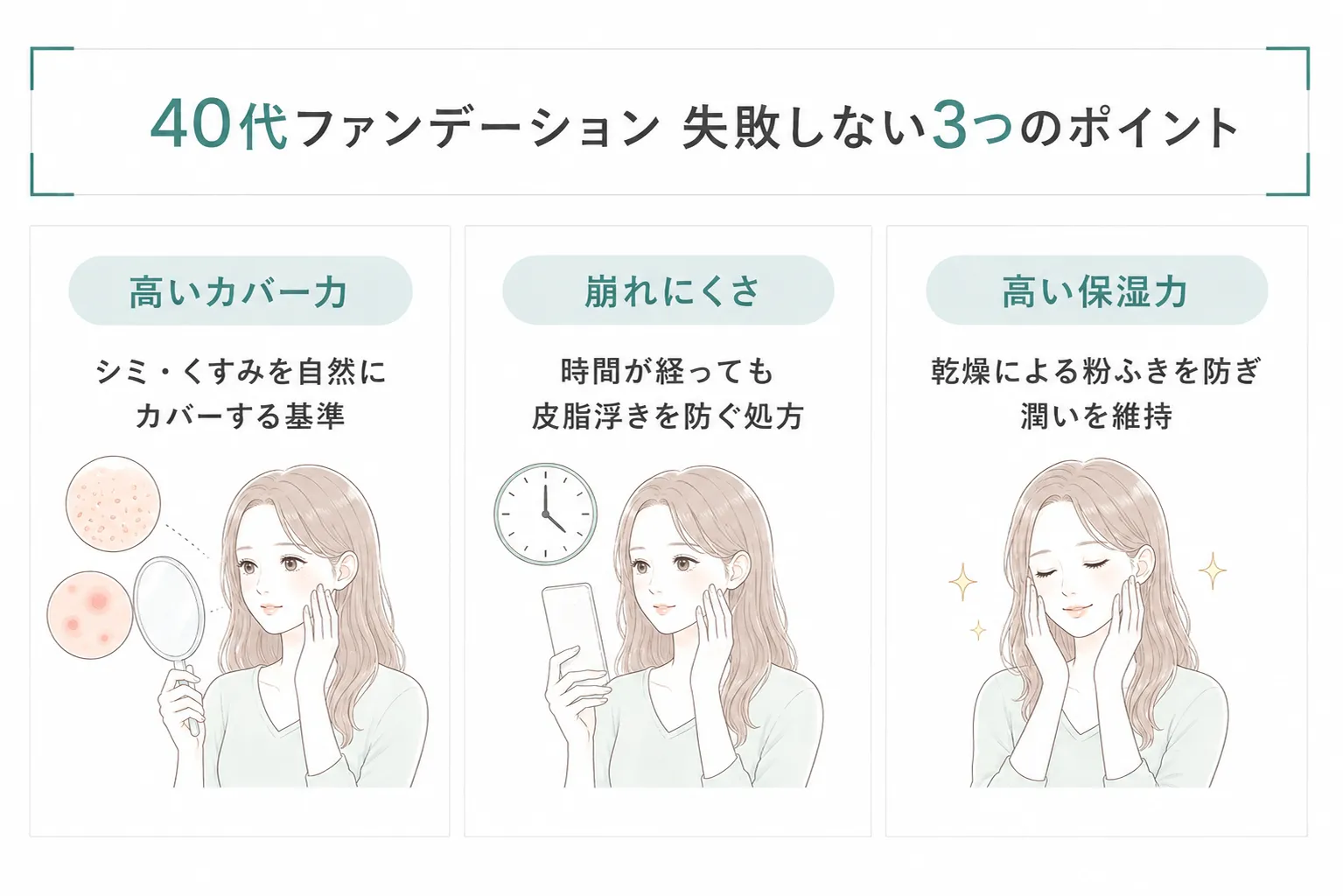 40代向けファンデーションの選び方ポイント