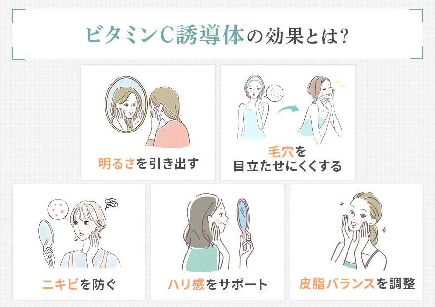 ビタミンC誘導体で得られる美白をはじめとする効果一覧